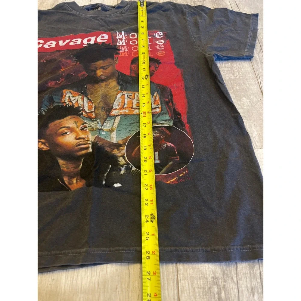 21 Savage Savage Mode Rap Hip Hop Graphic‎ T Shirt Mens L Comfort Colors
